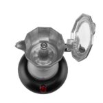 Orbegozo KFE 660 Cafetera Italiana Electrica Comparte Diversion con 6 Tazas de Cafe Caliente en Minutos Potencia 480W - Apagado Automatico - Tapadera con Ventana - Base de Toque Frio y Rotacion 360º - Imagen 4