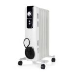 Orbegozo RH Serie Radiador Compacto - Potente y Silencioso - 3 Niveles de Potencia - Termostato Regulable - Termofusible de Seguridad - Luces Led - Ruedas Pivotantes y Asa para Transporte