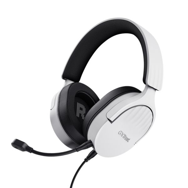 250457_1 Trust GXT489 Fayzo Auriculares Gaming con Microfono Flexible y Desmontable - Diadema Ajustable - Controles de Facil Acceso - Cable de 1.2m - Color Blanco - Imagen 1