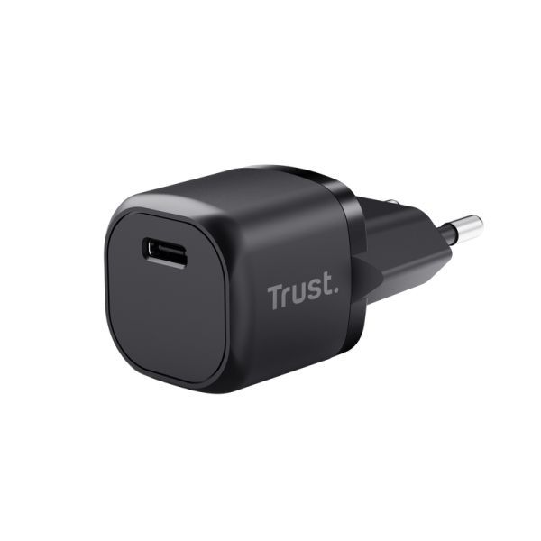 250587_1 Trust Cargador USB-C 20W Ultrarreducido - Potente Salida de 20W - Compatible con Carga PD y PPS - Protecciones Contra Sobrecarga y Cortocircuito - Imagen 1