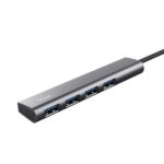 Trust Hub USB de Aluminio Halyx - 4 Puertos USB-A - Velocidad de 5 Gbps - Compacto y Resistente - Conexion Sencilla - Imagen 3