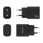 Aisens Cargador USB-C PD3.0 1 Puerto 1xUSB-C 20W - Color Negro - Imagen 4