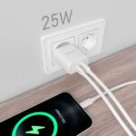 Aisens Cargador 25W - 1xUSB-C PD3.0 - 1xUSB-A QC3.0 - Color Blanco - Imagen 5