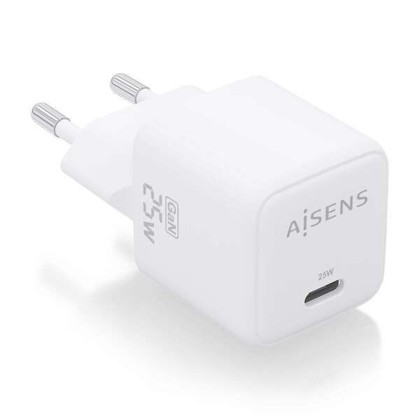 260927_1 Aisens Cargador Gan 25W - 1xUSB-C PD3.0 QC4.0 - Color Blanco - Imagen 1