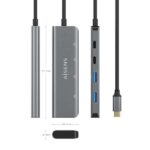 Aisens Hub USB 3.2 GEN1 5G USB-C - USB-C/M-2xUSB-C/H-2xUSB-A/H - 15cm - Color Gris - Imagen 4