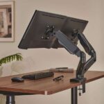 Aisens Soporte de Mesa PRO Contrapeso Giratorio e Inclinable para Monitor/TV 9kg (3 Pivotes - 2 Brazos) de 17-32 - Color Negro - Imagen 4