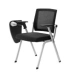 Cromad Pack de 2 Sillas Confidente con Pala Abatible - Acolchado Extra Grueso - Tableta Resistente - Brazos Moviles - Asiento Plegable - Color Negro - Imagen 5