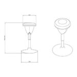 Cromad Design Taburete Multiusos - Asiento con Altura Ajustable - Giro de 360º - Tejido a Prueba de Agua - Color Gris - Imagen 2