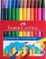 Faber-Castell Jumbo Pack de 24 Rotuladores Punta Gruesa - Tinta con Base de Agua Lavable - Colores Surtidos - Imagen 3