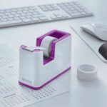 Leitz WOW Dispensador de Cinta Adhesiva - Para Rollos de hasta 19mm x 33m - Incluye Cinta Autoadhesiva Escribible - Color Blanco/Violeta - Imagen 2