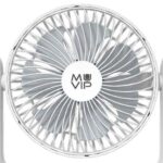 Muvip Ventilador de Sobremesa Portatil 5.5W 18cm de Diametro - 3 Velocidades - Angulo Ajustable hasta 360º - Autonomia hasta 15h - Color Blanco - Imagen 2