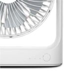 Muvip Ventilador de Sobremesa Portatil 5.5W 18cm de Diametro - 3 Velocidades - Angulo Ajustable hasta 360º - Autonomia hasta 15h - Color Blanco - Imagen 3