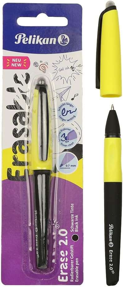 267372_1 Pelikan Roller Erase 2.0 Boligrafo - Empuñadura Ergonomica Antifatiga - Duracion Larga de la Tinta - Cuerpo del Mismo Color de Escritura - Color Negro - Imagen 1