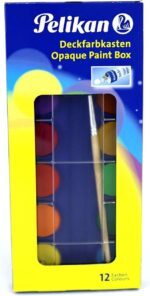 Pelikan Acuarelas Escolares - 12 Colores - Acuarela Escolar F355 - Caja de 12 Colores + 1 Pincel - Faciles de Diluir - Resistentes a la Luz - Imagen 2