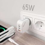 Aisens Cargador GAN 65W - 2xUSB-C PD3.0 QC4.0 - 1xUSB-A QC3.0 - Imagen 5