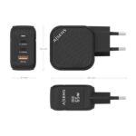 Aisens Cargador GAN 65W - 2xUSB-C PD3.0 QC4.0 - 1xUSB-A QC3.0 - Imagen 4