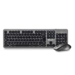 NGS Teclado y Raton Inalambricos de 2.4ghz - 12 Teclas Multimedia - Perfil Bajo - Color Gris/Negro