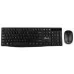 NGS Teclado y Raton Inalambricos de 2.4ghz - AZERTY Frances - 12 Teclas Multimedia - 1200 dpi - Color Negro
