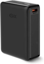 Ksix Powerbank Nano 20.000 mAh - Tamaño de Bolsillo - Power Delivery - 22,5 W - Cable USB-C a USB-C - Carga Simultanea - Color Negro - Imagen 3