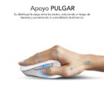 Subblim Curve Ergo Dual Raton Inalambrico Bluetooth, USB 2.4GHz 1600dpi - 5 Botones - Uso Diestro - Color Blanco - Imagen 3