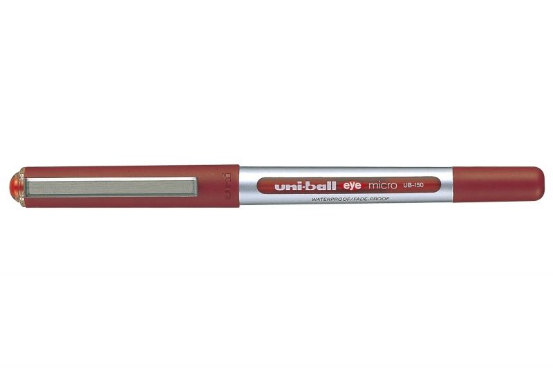 275092_1 Uni-ball Eye Micro UB-150 Boligrafo de Tinta Liquida - Punta de Bola 0.5mm - Tinta Resistente al Agua y Luz - Sistema de Control de Tinta - Ventana de Nivel de Tinta - Color Rojo - Imagen 1