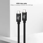 Nanocable Cable USB 4 Gen 3x2 40Gbps 5A/240W - USB-C/M-USB-C/M - 1m - Color Negro - Imagen 2