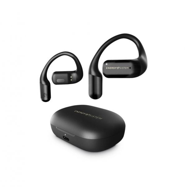 276092_1 Energy Sistem OpenWave Auriculares True Wireless - 25 Horas de Autonomia - Resistentes al Agua - Sistema Secure Fit - Color Negro - Imagen 1