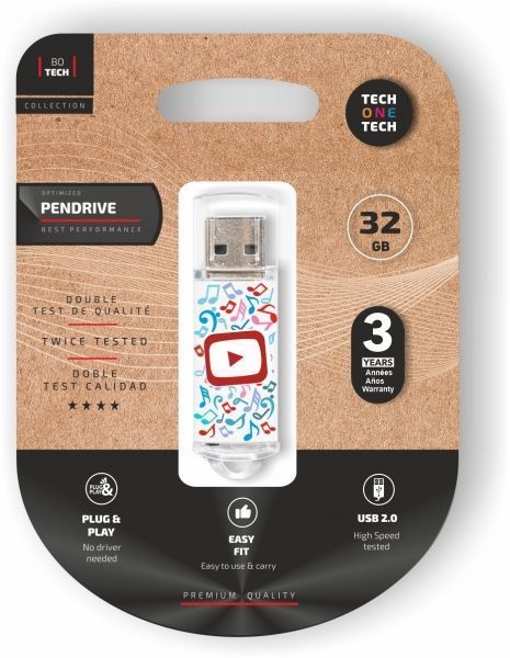276242_1 TechOneTech Be Super Video Dream Memoria USB 2.0 32GB (Pendrive) - Imagen 1