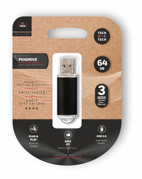276257_1 TechOneTech Basic Memoria USB 2.0 64GB (Pendrive) - Imagen 1
