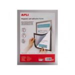 Apli Marco Magnetico Autoadhesivo para Hojas A4 - Facil de Colgar - Iman Resistente - Color Aleatorio Surtido