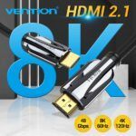 Vention Cable HDMI 2.1 Macho a Macho - 1.5m - Chapado Oro - Color Negro - Imagen 5