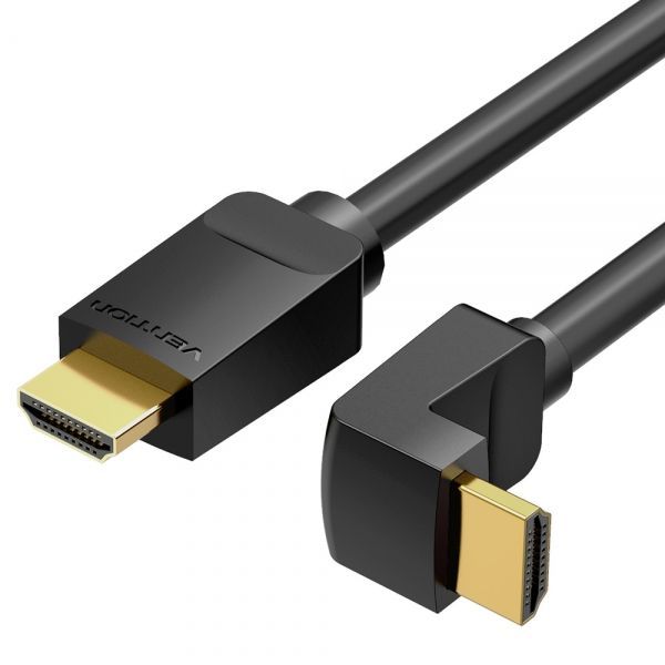 280332_1 Vention Cable HDMI Macho a HDMI Macho 90º Acodado 4K 2.0 - 3m - Color Negro - Imagen 1