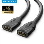 Vention Cable Alargador HDMI Hembra a HDMI Hembra 4K 2.0 - 0.50m - Color Negro - Imagen 2