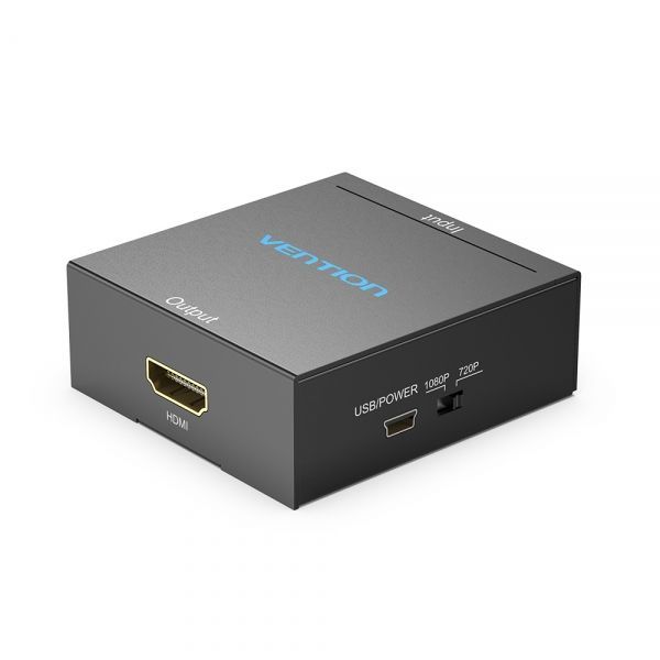 280427_1 Vention Convertidor RCA Hembra a HDMI Hembra - MiniUSB Hembra - Color Negro - Imagen 1