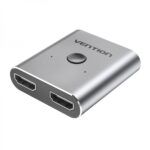 Vention Switch/Splitter HDMI Hembra a 2xHDMI Hembra 4K Bidireccional - Aluminio Gris