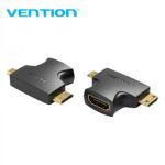 Vention Adaptador HDMI Hembra a Micro HDMI Macho - Mini HDMI Macho - Color Negro - Imagen 2