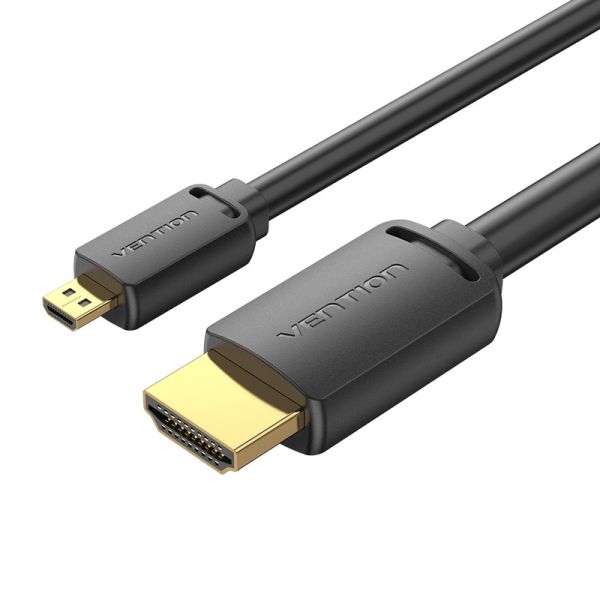 280472_1 Vention Cable Micro HDMI Macho a HDMI Macho 2.0 4K - 1m - Color Negro - Imagen 1