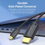 Vention Cable Micro HDMI Macho a HDMI Macho 2.0 4K - 1m - Color Negro - Imagen 4