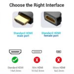 Vention Adaptador HDMI Macho a HDMI Hembra 4K - Color Negro - Imagen 4