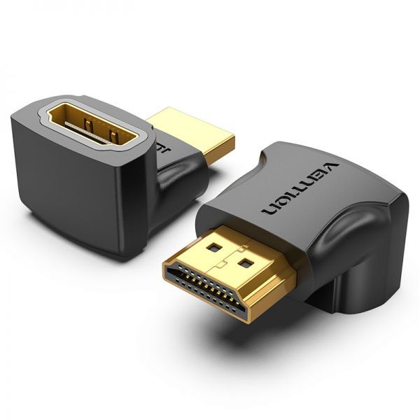 280542_1 Vention Adaptador HDMI Macho a HDMI Hembra 270º 4K - Color Negro - Imagen 1