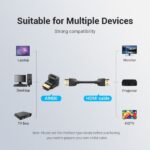 Vention Adaptador HDMI Macho a HDMI Hembra 270º 4K - Color Negro - Imagen 3