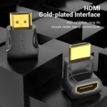 Vention Adaptador HDMI Macho a HDMI Hembra 270º 4K - Color Negro - Imagen 5