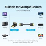 Vention Adaptador HDMI Macho a HDMI Hembra 90º 4K - Color Negro - Imagen 3