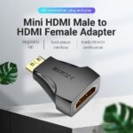 Vention Adaptador Mini HDMI Macho a HDMI Hembra - Color Negro - Imagen 4