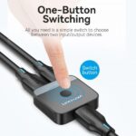 Vention Switch/Splitter HDMI Hembra a 2x HDMI Hembra 4K Bidireccional - Color Negro - Imagen 3
