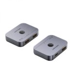 Vention Switch/Splitter HDMI 2.1 8K Bidireccional HDMI Hembra/USB-C Hembra a 2x HDMI Hembra - Color Gris - Imagen 2