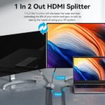 Vention Switch/Splitter HDMI 2.1 8K Bidireccional HDMI Hembra/USB-C Hembra a 2x HDMI Hembra - Color Gris - Imagen 3