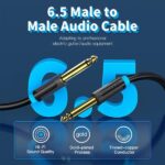 Vention Cable Estereo Jack 6.5 Macho a Jack 6.5 Macho - 1.5m - Color Negro - Imagen 3