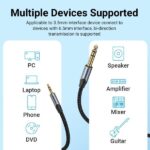 Vention Cable Estereo Jack 3.5 Macho a Jack 6.3 Macho - 3m - Color Gris - Imagen 5