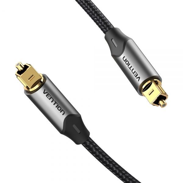 280932_1 Vention Cable de Audio de Fibra Optica - 2m - Gris Metalizado - Imagen 1